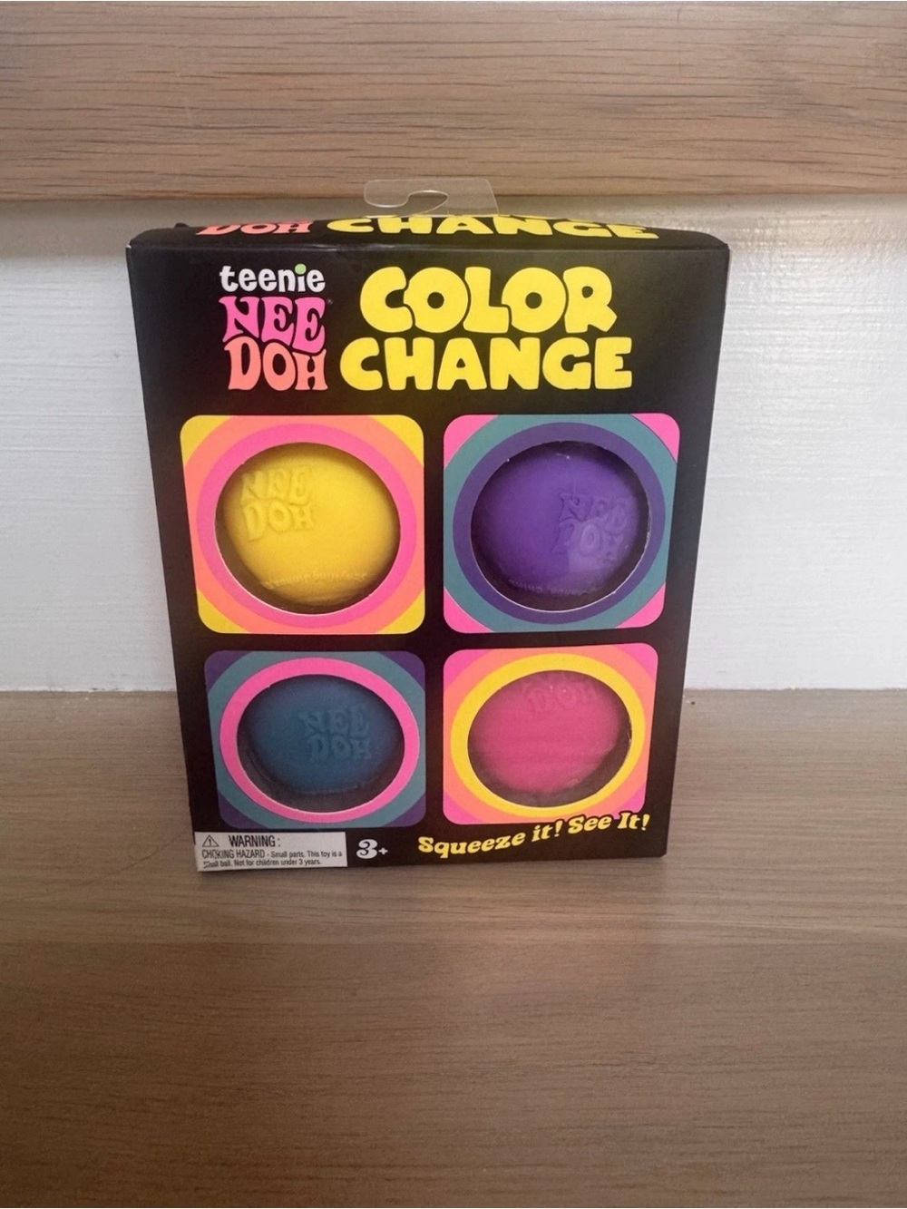 Needoh Teenie Color Change 4 pack - Yellow, Purple, Blue, Pink